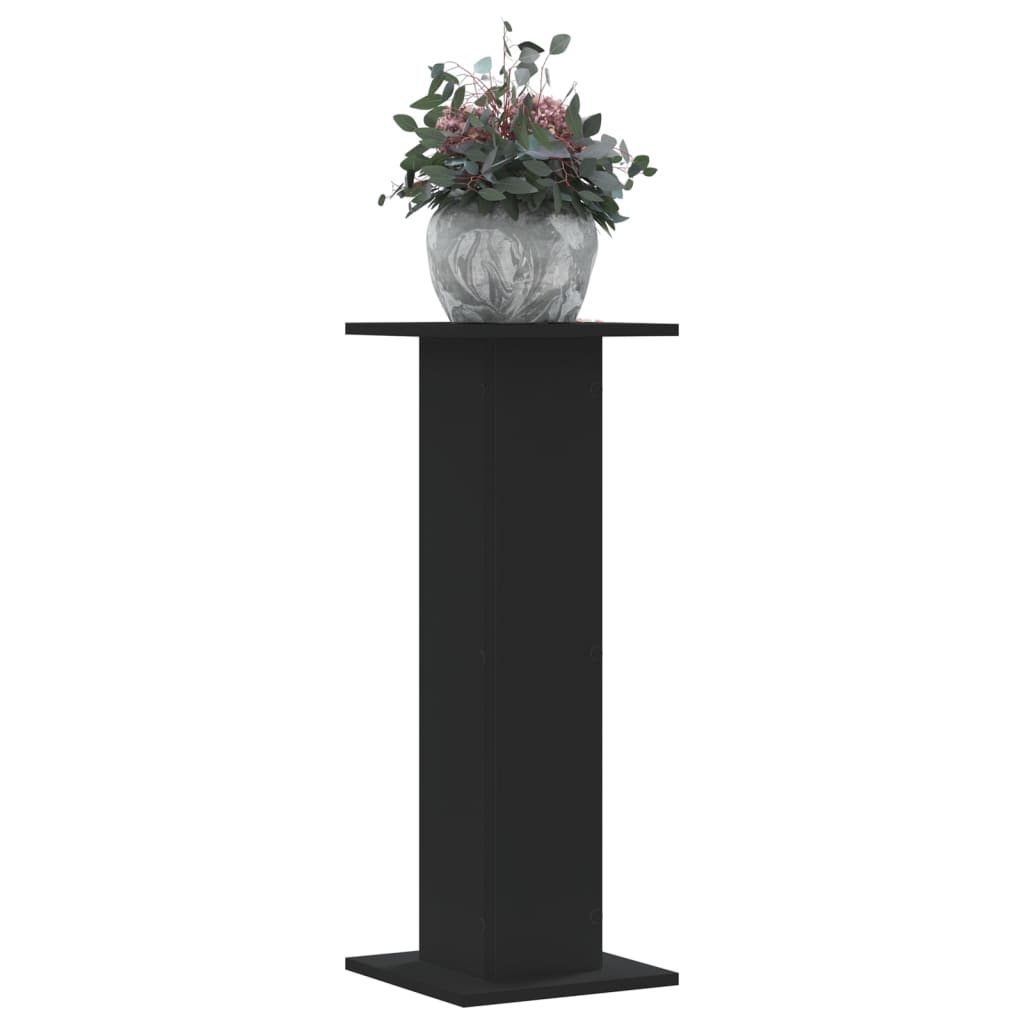 VidaXL Plant Standards 2 pcs 30x30x80 cm Processed Wood Black