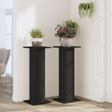 VidaXL Plant Standards 2 pcs 30x30x80 cm Processed Wood Black