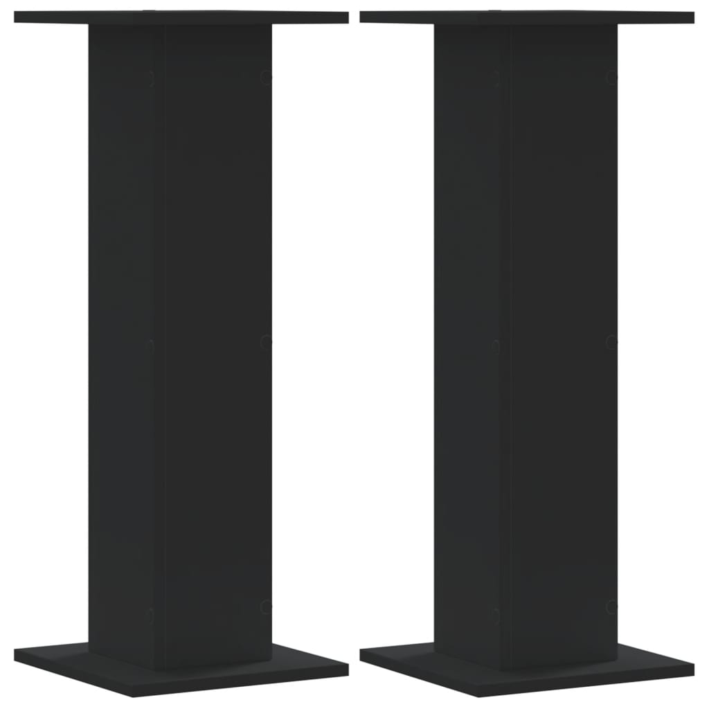 VidaXL Plant Standards 2 pcs 30x30x80 cm Processed Wood Black