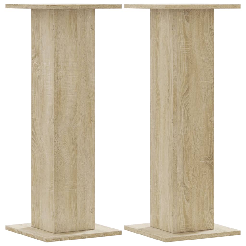 Vidaxl Standards 2 PCS 30x30x80 cm Zpracované dřevo Sonoma Oak