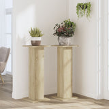 Vidaxl Standards 2 PCS 30x30x80 cm Zpracované dřevo Sonoma Oak