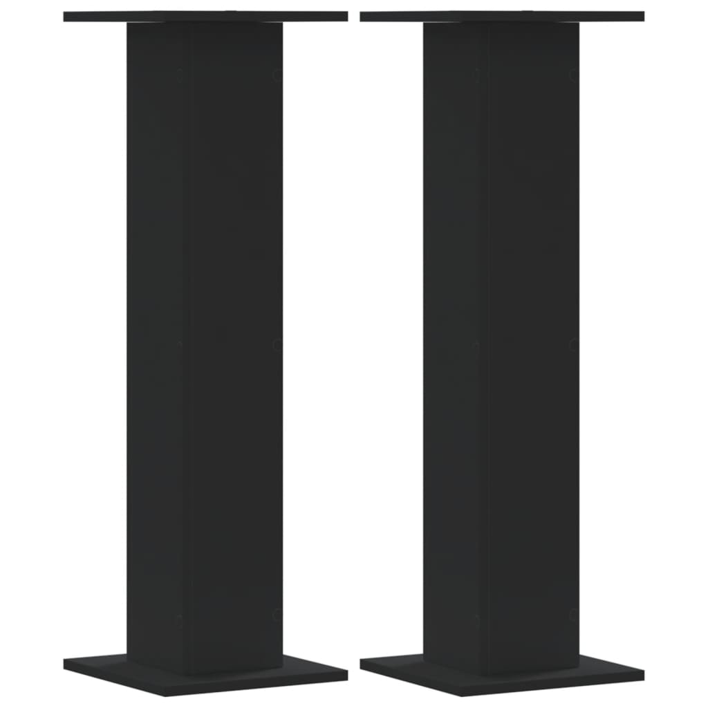 VidaXL Plant Standards 2 pcs 30x30x95 cm Processed Wood Black