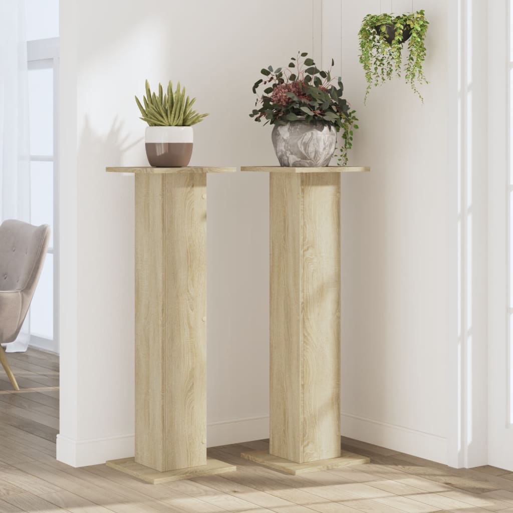 VidaXL Plant Standards 2 pcs 30x30x95 cm processed wood Sonoma Oak