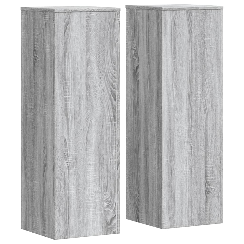 VidaXL Plant Standards 2 pcs 33x33x100 cm processed wood gray sonoma