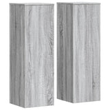 VidaXL Plant Standards 2 pcs 33x33x100 cm processed wood gray sonoma