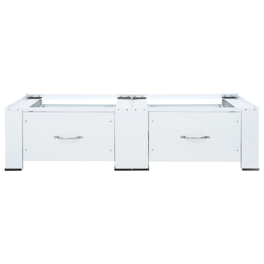 Vidaxl Double washing machine base with drawers white
