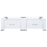 Vidaxl Double washing machine base with drawers white