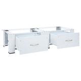 Vidaxl Double washing machine base with drawers white