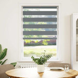 Vidaxl Zebra roller blind 75x100 cm Fabric width 70.9 cm dark gray