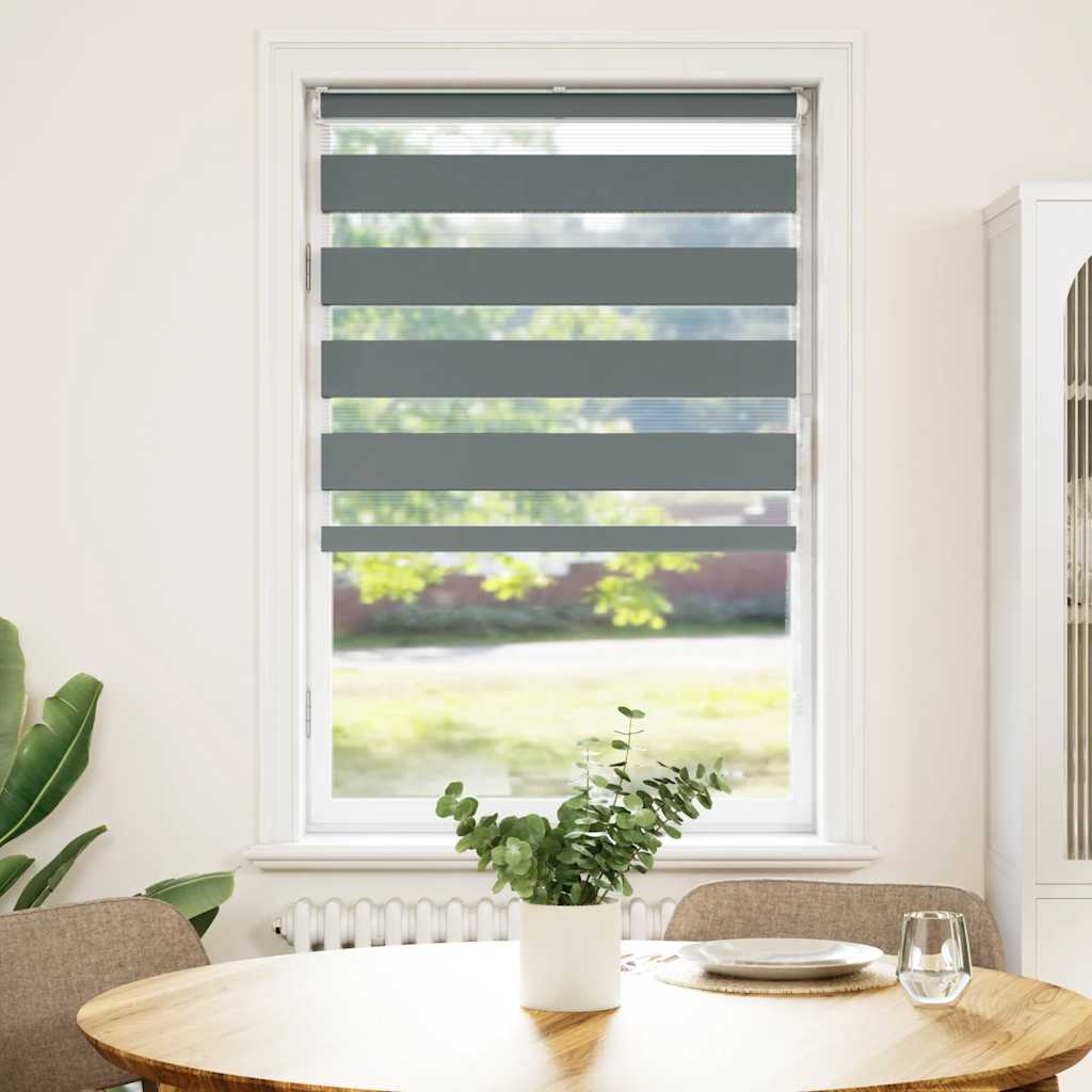 Vidaxl Zebra roller blind 80x100 cm dust width 75.9 cm dark gray