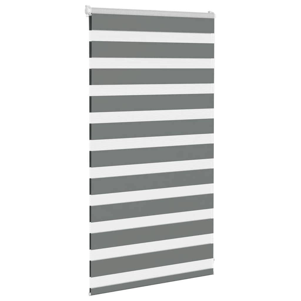 Vidaxl zebra roller slepý 85x100 cm šířka tmavé tmavé šedé