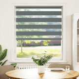 Vidaxl Zebra roller blind 100x100 cm dust width 95.9 cm dark gray