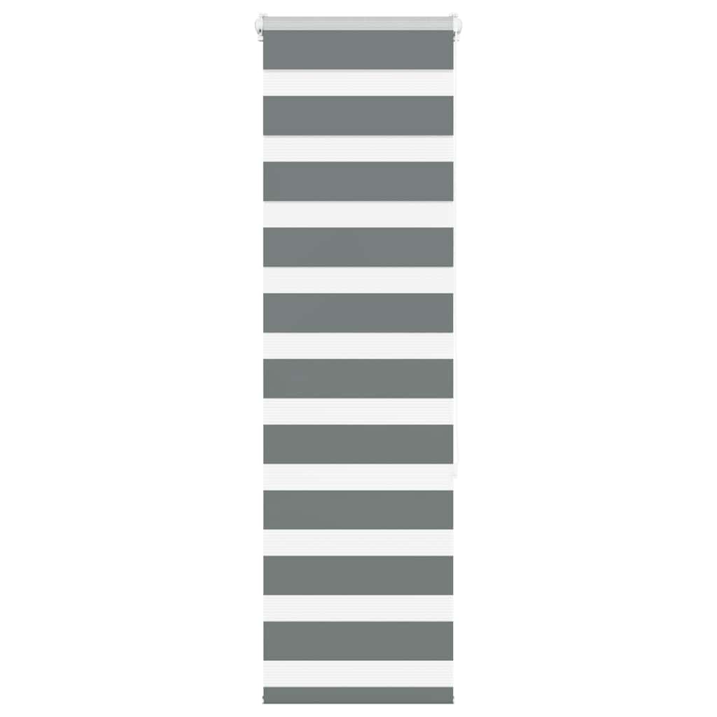 Vidaxl zebra rolgordijn 45x150 cm stofbreedte 40,9 cm donkergrijs