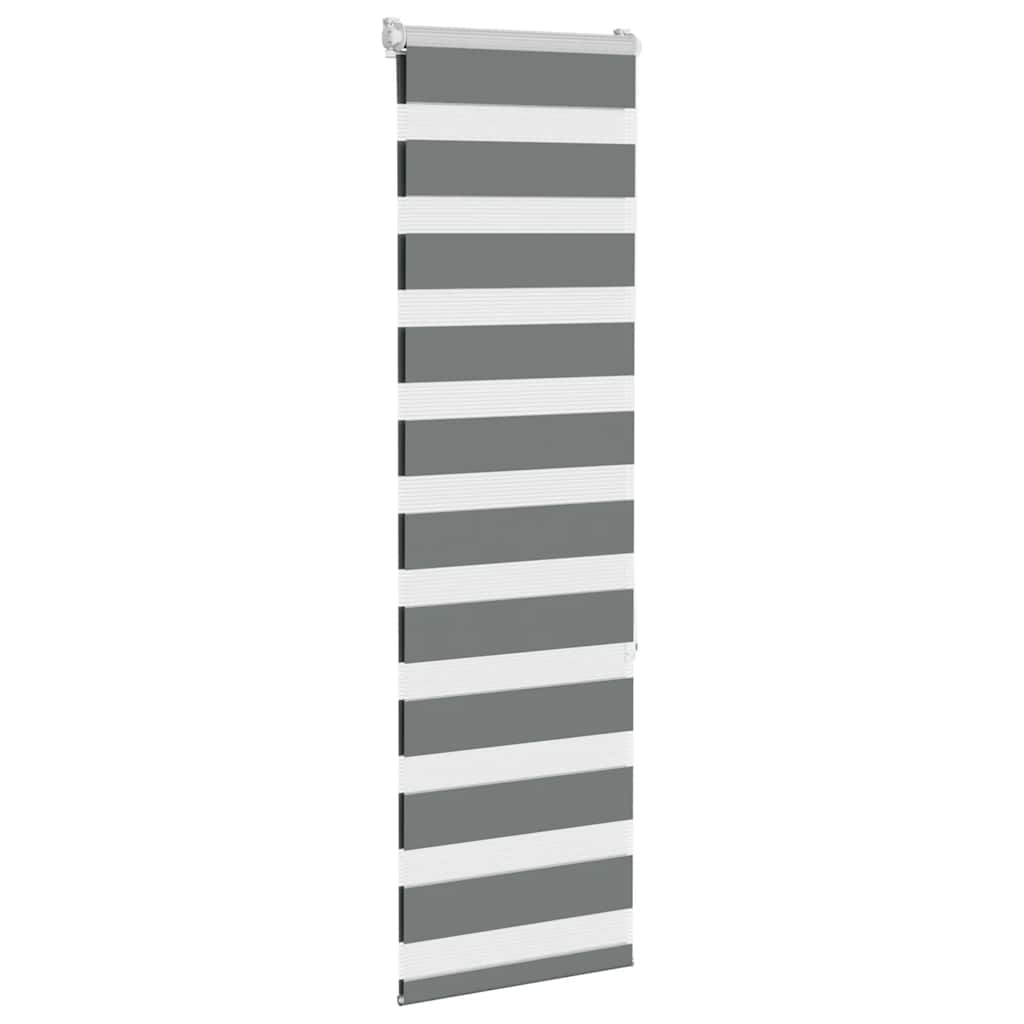 Vidaxl Zebra roller blind 50x150 cm Fabric width 45.9 cm dark gray