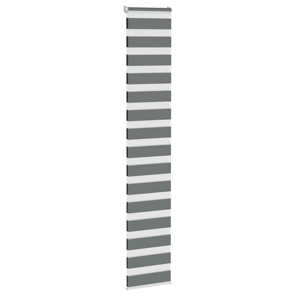 Vidaxl Zebra Roller Slepi 45x200 cm Širina prahu 40,9 cm temno siva