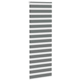 Vidaxl Zebra Roller Blind 75x200 cm Širina tkanine 70,9 cm temno siva
