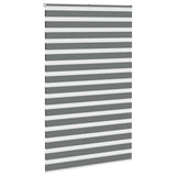 VidaXL zebra rullgardin 150x200 cm tyg bredd 145,9 cm mörkgrå