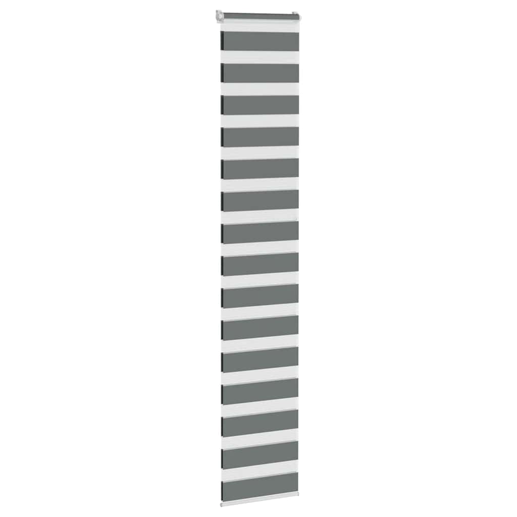 Vidaxl Zebra Roller Slepi 50x230 cm Širina tkanine 45,9 cm temno siva