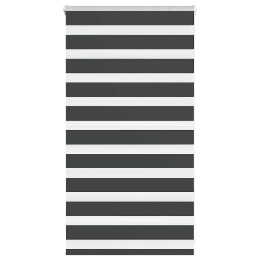 Vidaxl zebra roller slepý 85x100 cm šířka tkaniny 80,9 cm černá