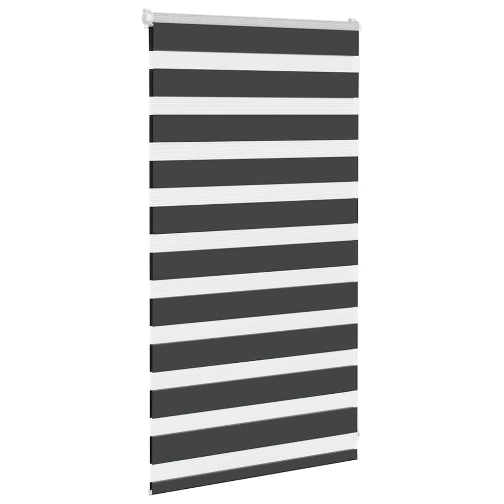 Vidaxl zebra roller slepý 85x100 cm šířka tkaniny 80,9 cm černá