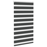 Vidaxl zebra roller slepý 85x100 cm šířka tkaniny 80,9 cm černá