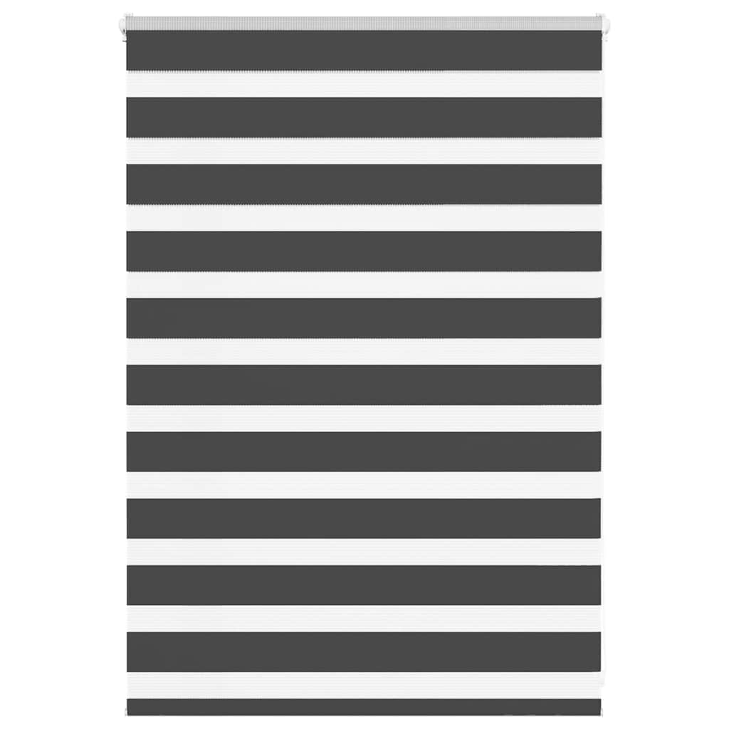 Vidaxl Zebra roller blind 105x100 cm Fabric width 100.9 cm Black