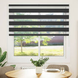 Vidaxl zebra roller slepý 140x100 cm šířka tkaniny 135,9 cm černá