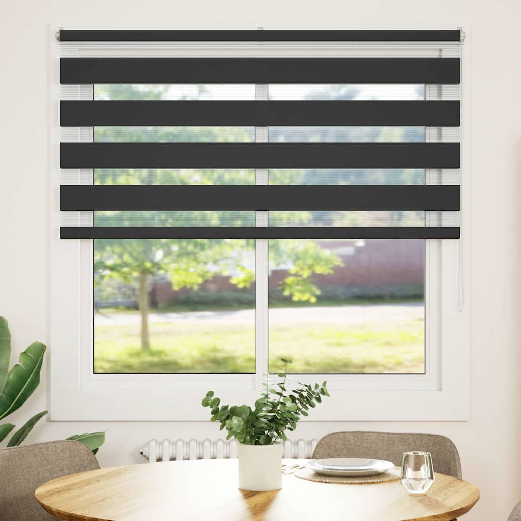 Vidaxl zebra roller slepý 145x100 cm šířka tkaniny 140,9 cm černá