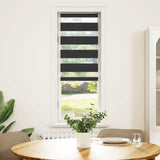 Vidaxl Zebra roller blind 50x150 cm dust width 45.9 cm black