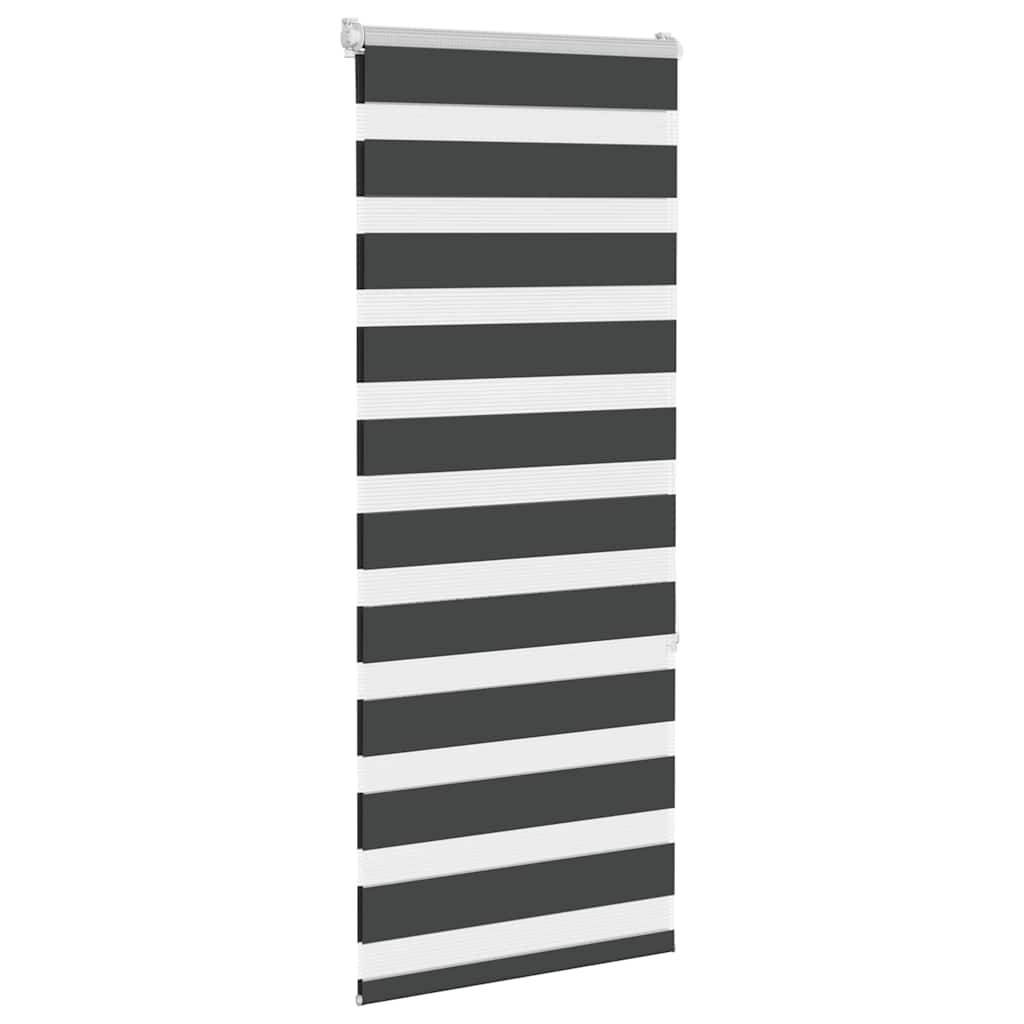 Vidaxl Zebra Roller Blind 55x150 cm Šířka prachu 50,9 cm černá