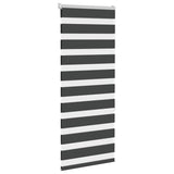 Vidaxl Zebra Roller Blind 55x150 cm Šířka prachu 50,9 cm černá