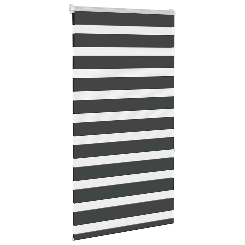Vidaxl zebra Roller Blind 85x150 cm Šířka prachu 80,9 cm černá