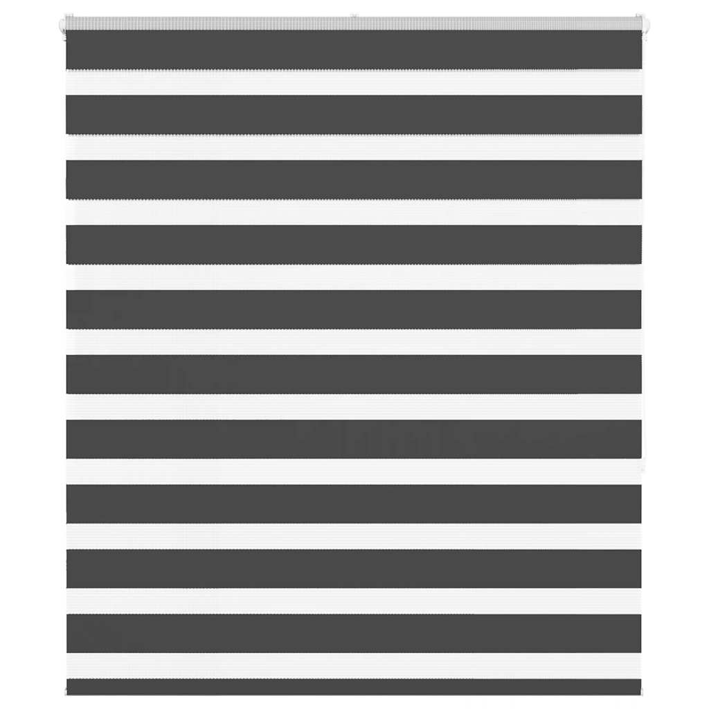 Vidaxl zebra rullo cieco 105x150 cm Larghezza tessuto 100,9 cm nero