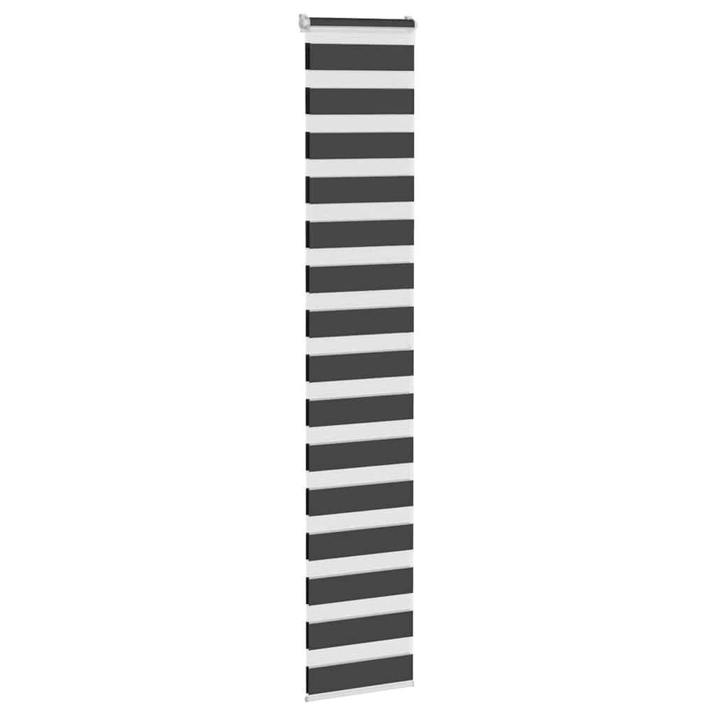 Vidaxl zebra roller slepý 50x200 cm šířka tkaniny 45,9 cm černá