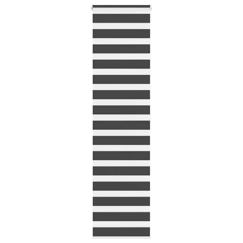 Vidaxl zebra rullo cieco 55x200 cm Larghezza tessuto 50,9 cm nero