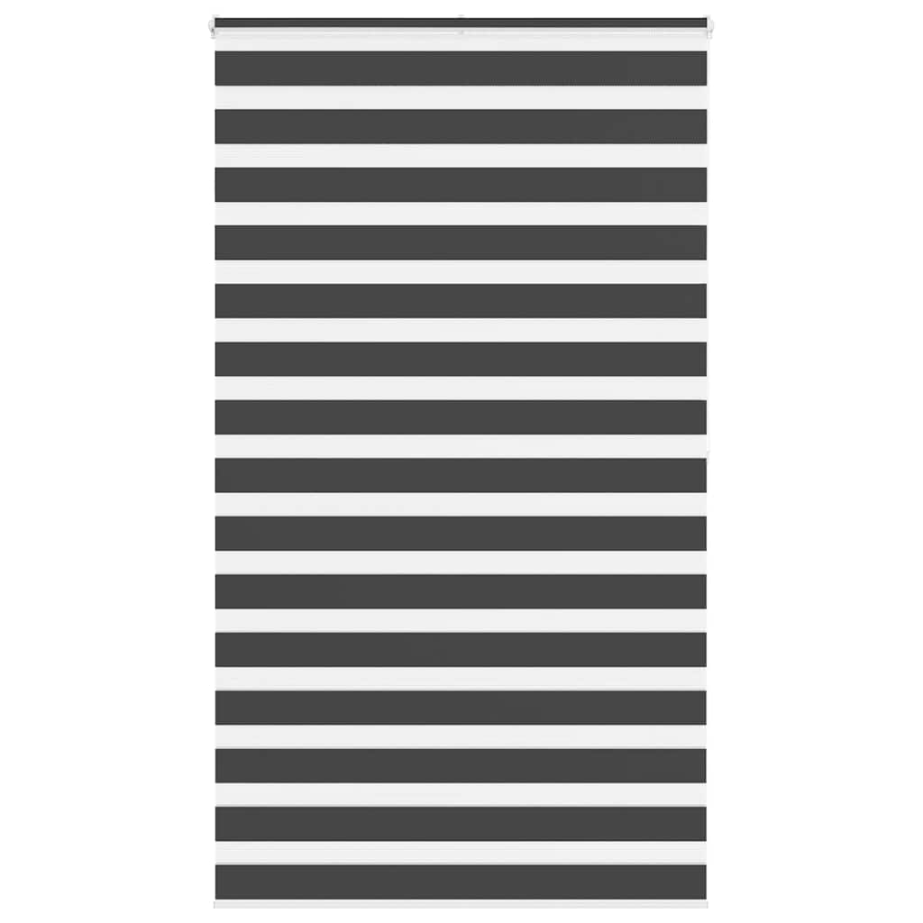 Vidaxl zebra roller slepý 125x200 cm šířka tkaniny 120,9 cm černá