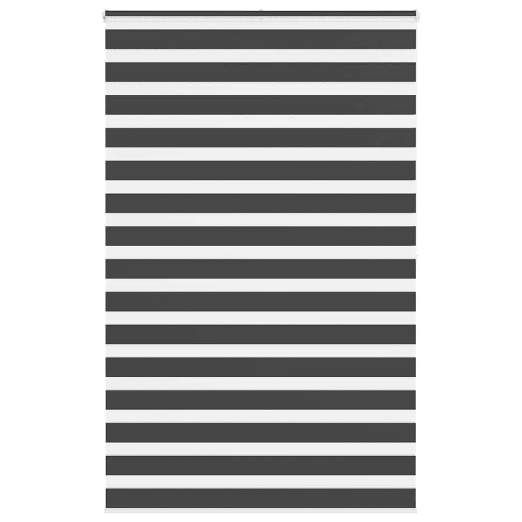 Vidaxl zebra Roller Blind 140x200 cm Šířka prachu 135,9 cm černá