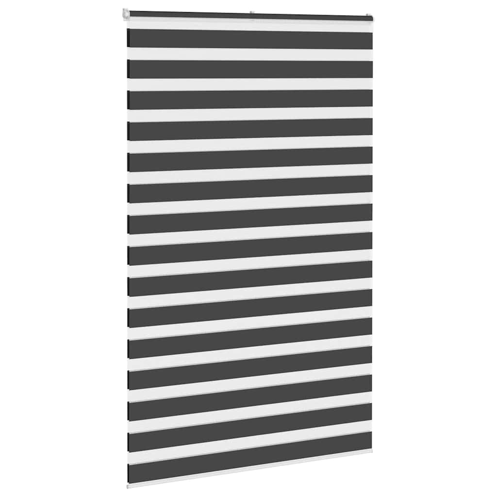 Roleta VidaXL zebra 150x200 cm šírka látky 145,9 cm čierna