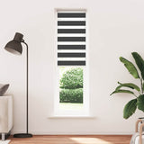 Vidaxl zebra rullo cieco 60x230 cm Larghezza in tessuto nero 55,9 cm