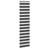 Vidaxl zebra rullo cieco 60x230 cm Larghezza in tessuto nero 55,9 cm