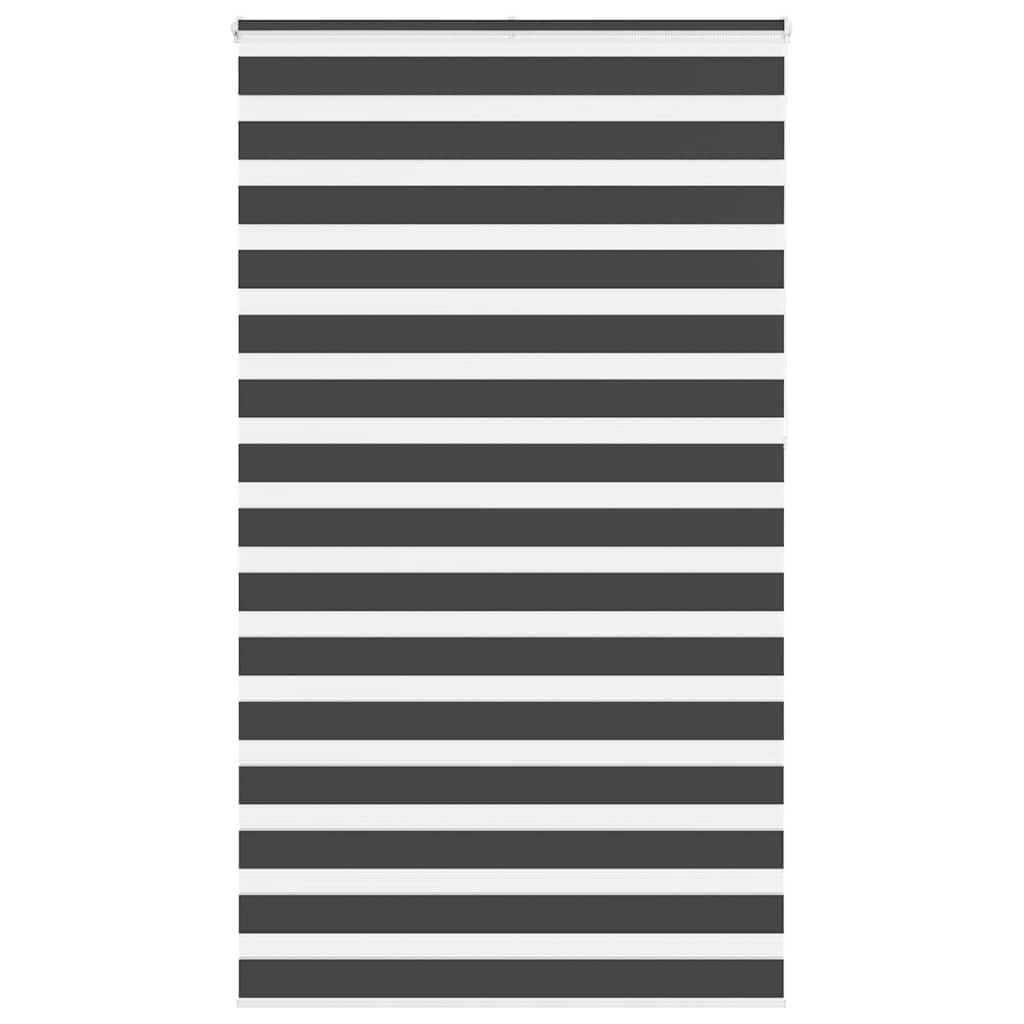 Vidaxl zebra rolgordijn 120x230 cm stofbreedte 115,9 cm zwart