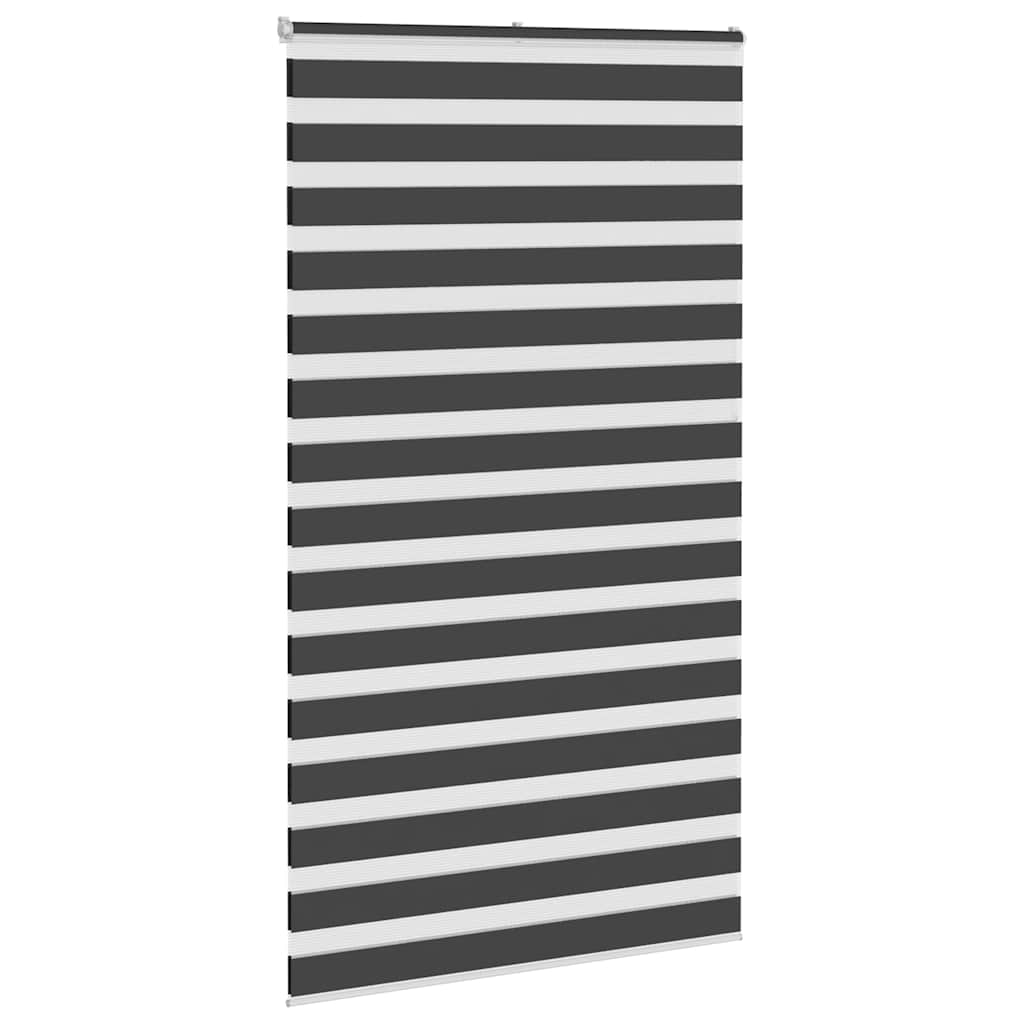 Vidaxl zebra rolgordijn 120x230 cm stofbreedte 115,9 cm zwart