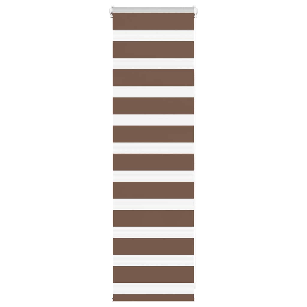 Vidaxl zebra rullo cieco 40x100 cm Larghezza polvere 35,9 cm in poliestere marrone