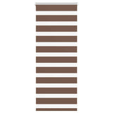 Vidaxl zebra rullo cieco 55x100 cm Larghezza tessuto 50,9 cm in poliestere marrone