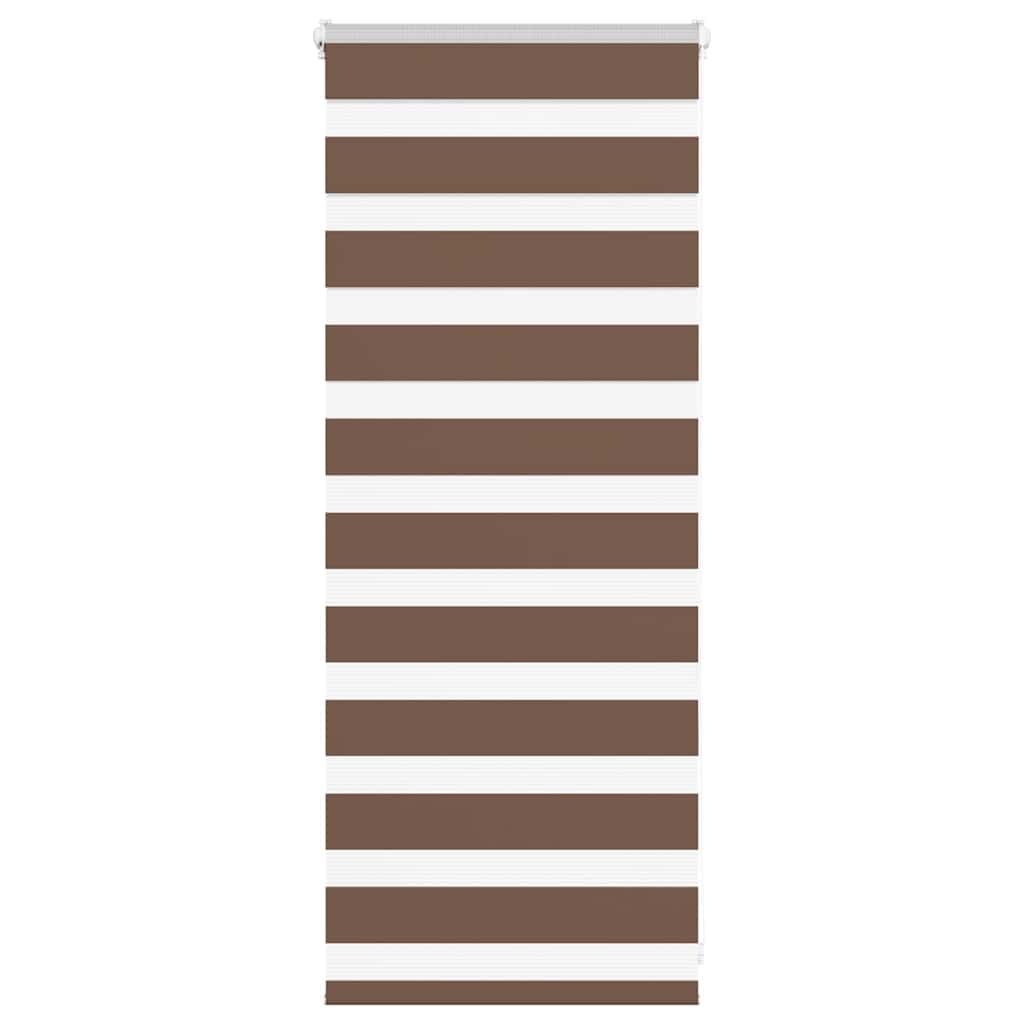 Vidaxl Zebra roller blind 65x100 cm Fabric width 60.9 cm Polyester Brown