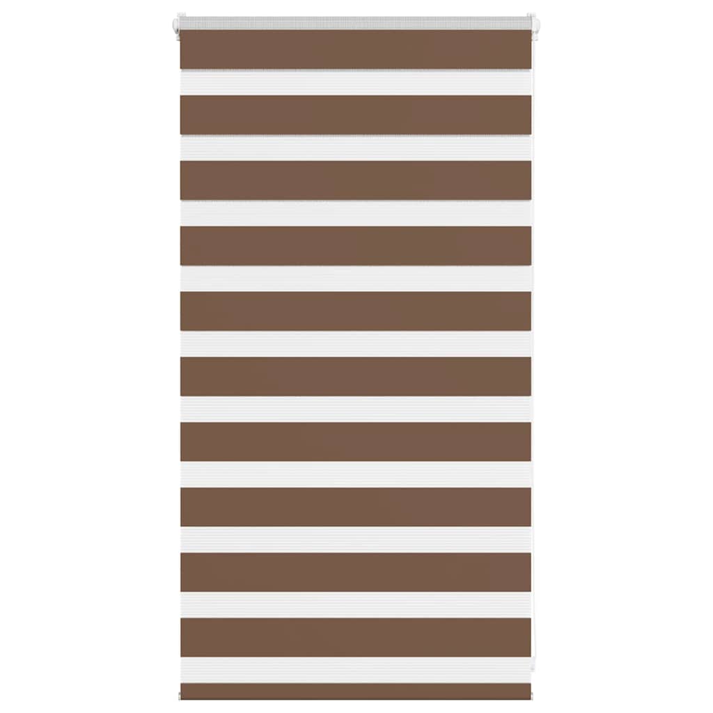 Vidaxl Zebra roller blind 90x100 cm dust width 85.9 cm Polyester Brown