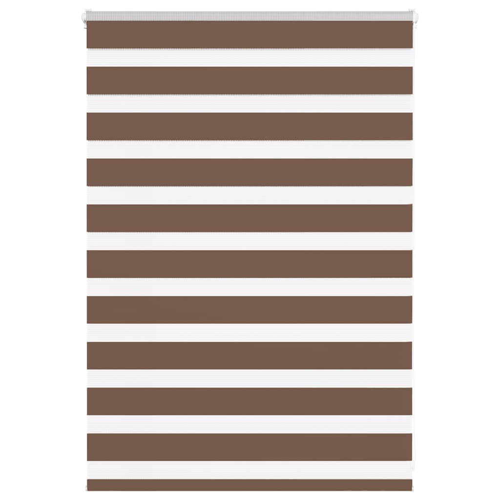 Vidaxl Zebra roller blind 100x100 cm dust width 95.9 cm Polyester Brown