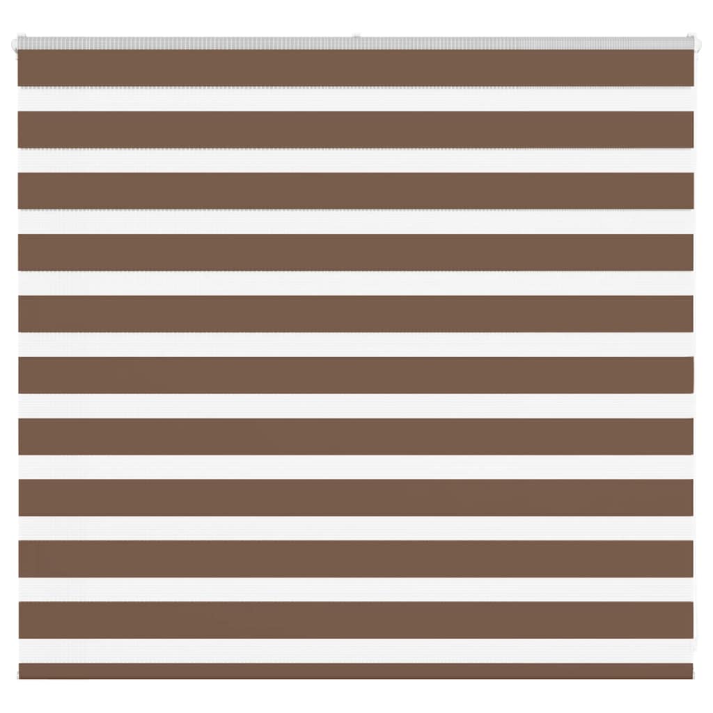Vidaxl Zebra roller blind 155x100 cm dust width 150.9 cm polyester brown