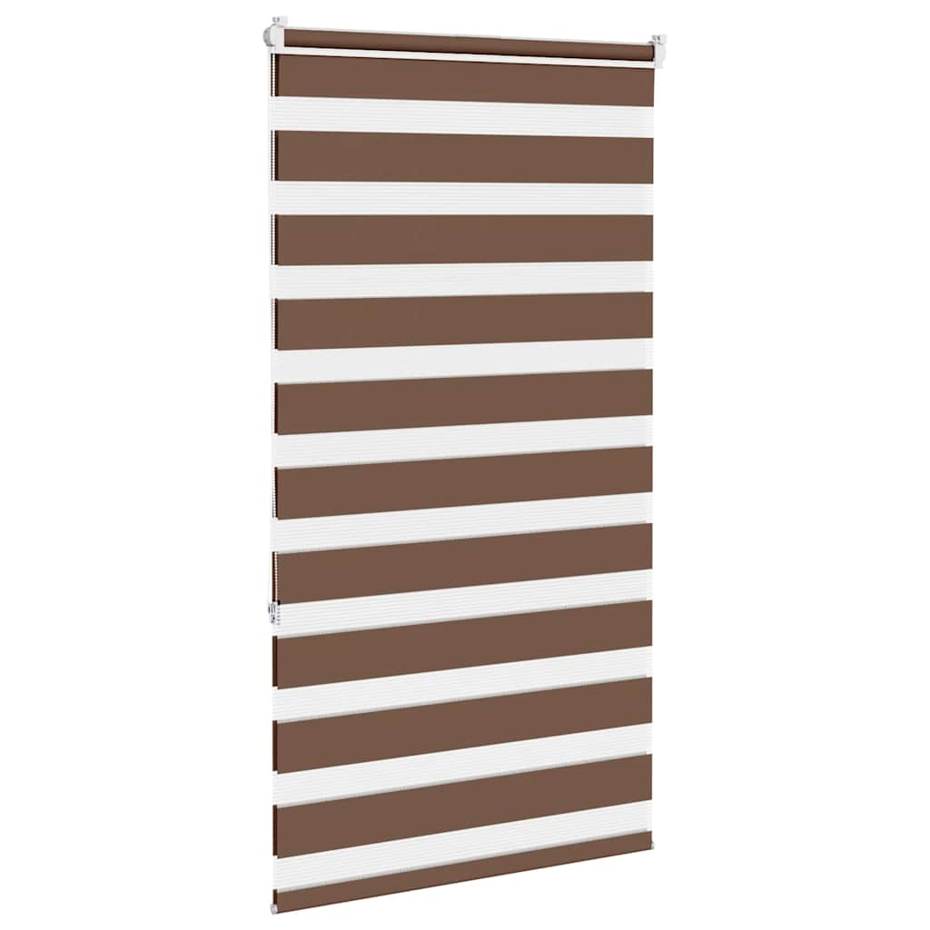 Vidaxl Zebra roller blind 85x150 cm dust width 80.9 cm polyester brown