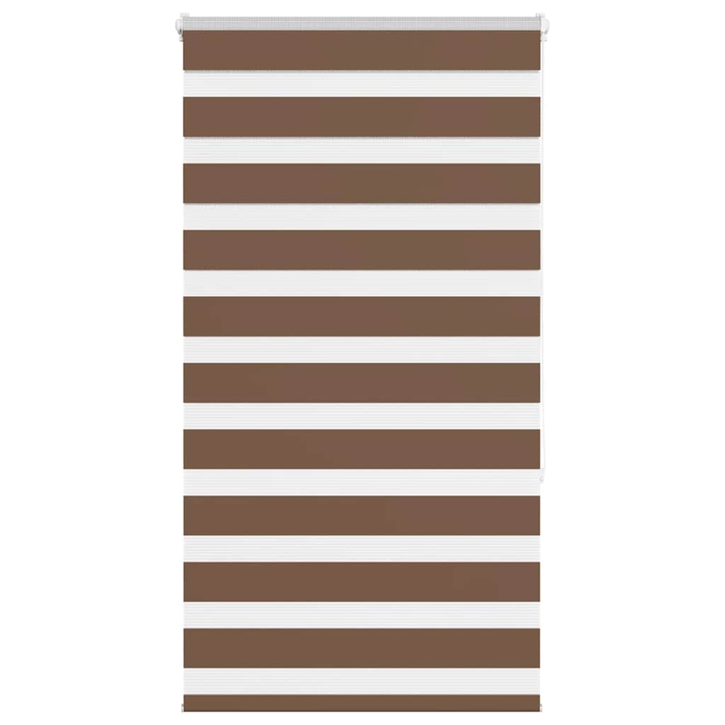 Vidaxl Zebra Roller Blind 90x150 cm širina prahu 85,9 cm poliestrska rjava